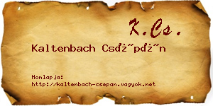 Kaltenbach Csépán névjegykártya